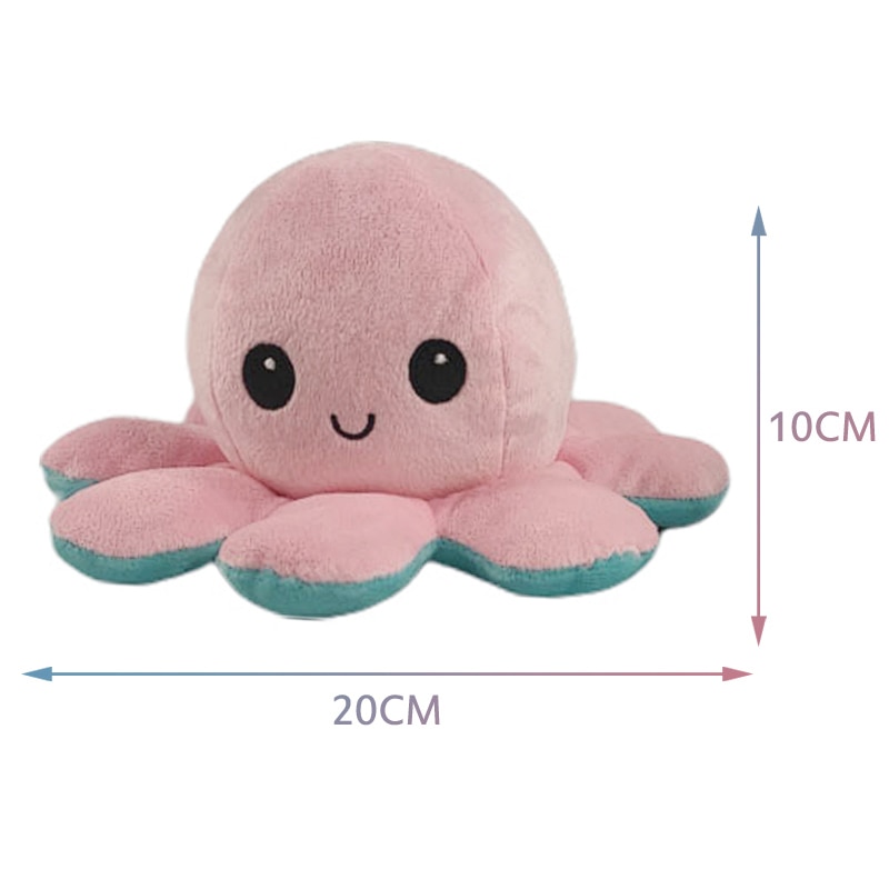 Stuffed Octopus Cute Reversible Pillow