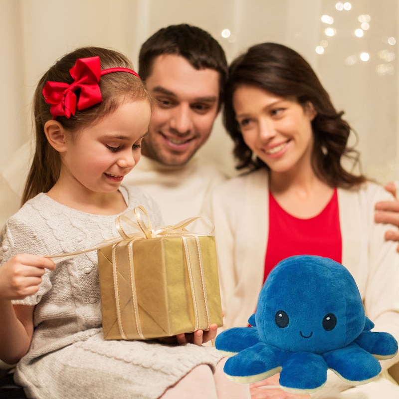 Stuffed Octopus Cute Reversible Pillow