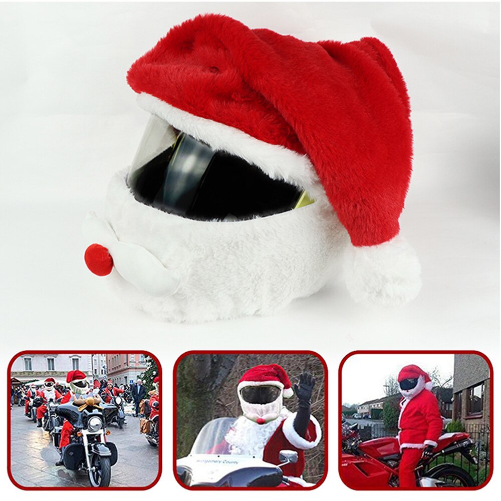 Stylish Flannel Santa Helmet Cover
