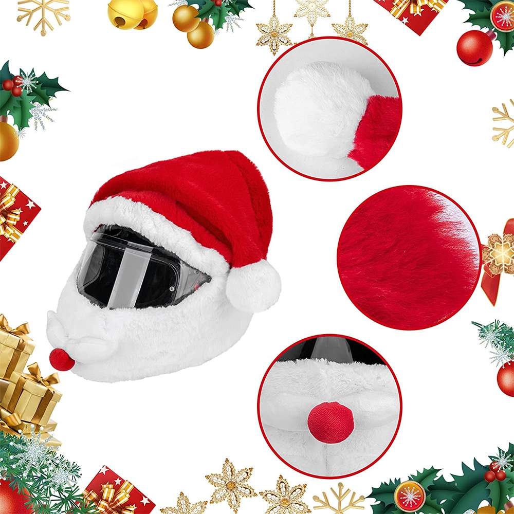 Stylish Flannel Santa Helmet Cover
