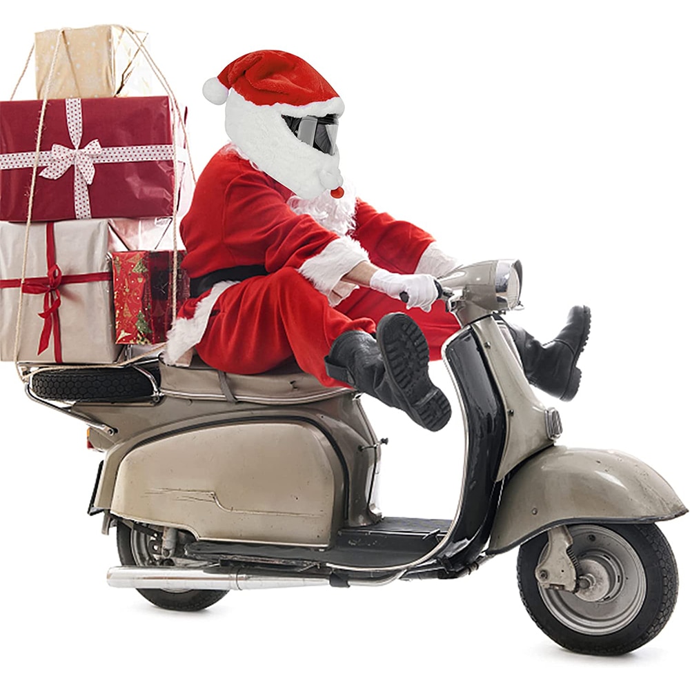 Stylish Flannel Santa Helmet Cover