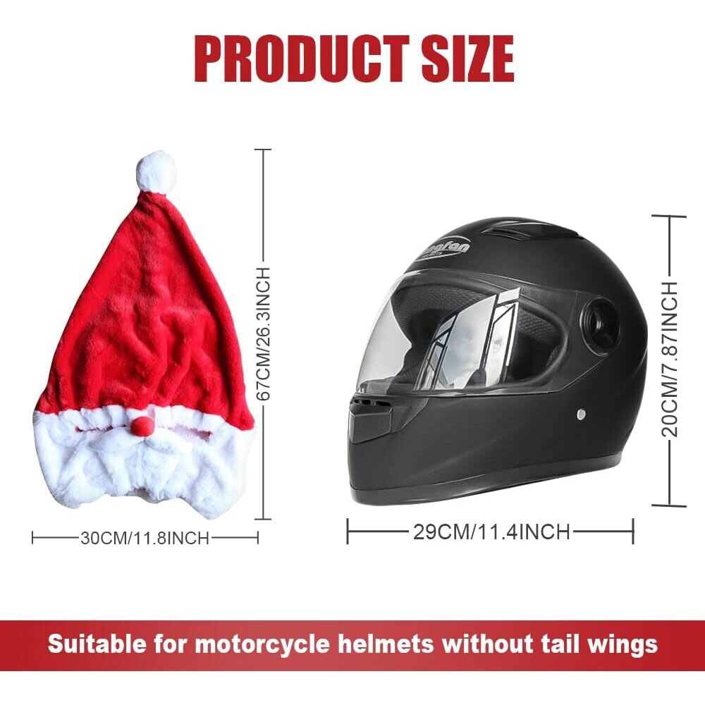 Stylish Flannel Santa Helmet Cover