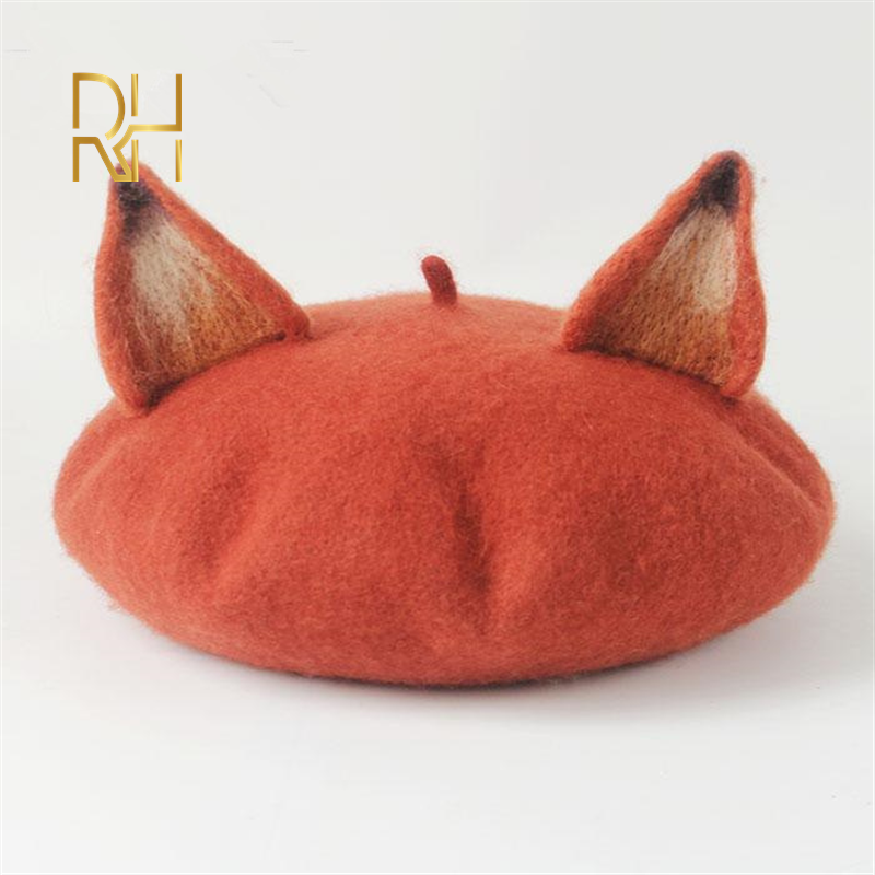 Stylish Fox Beret Hat Stylish Fox Beret Hat