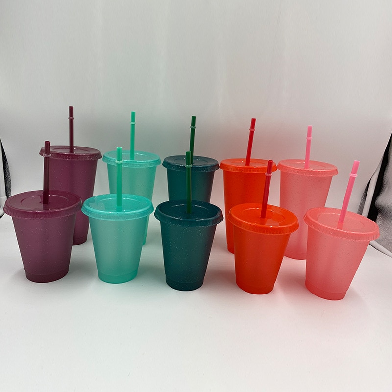 Stylish Glitter Straw Cup Reusable Drinkware Stylish Glitter Straw Cup Reusable Drinkware