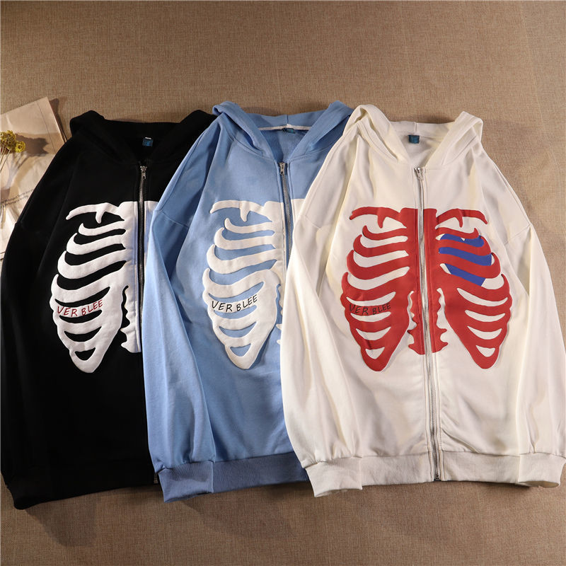 Stylish Hooded Skeleton Jacket