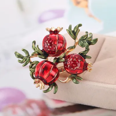 Stylish Metal Pomegranate Brooch