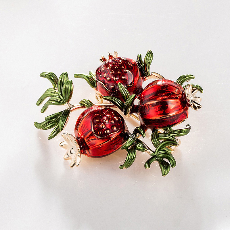 Stylish Metal Pomegranate Brooch
