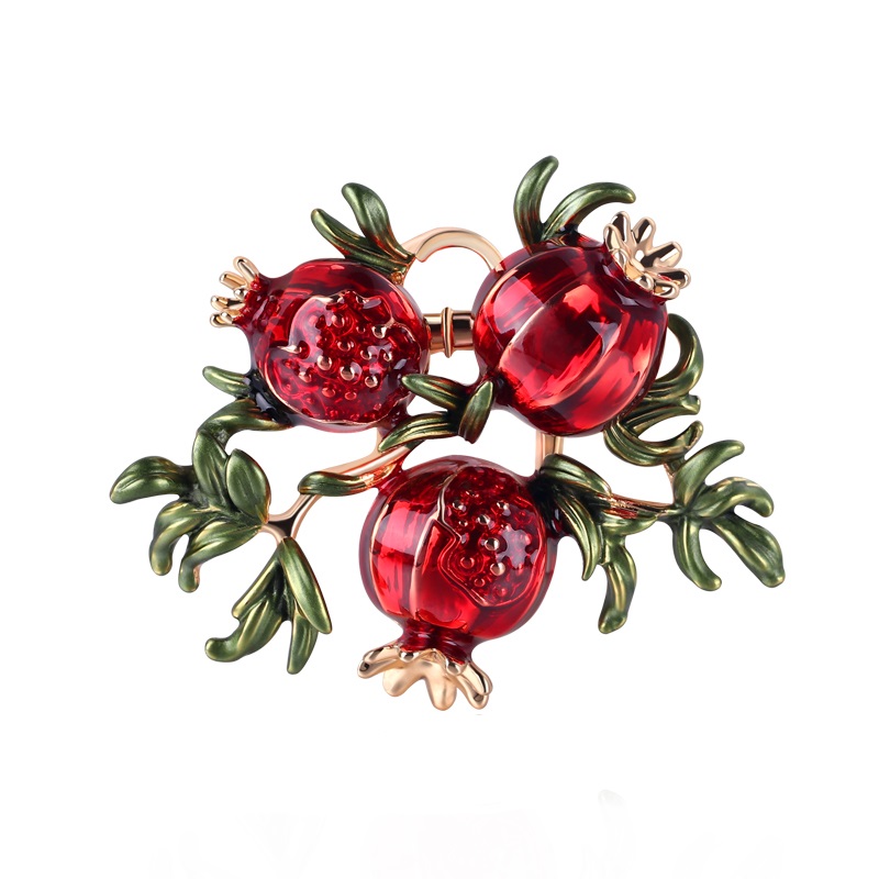 Stylish Metal Pomegranate Brooch