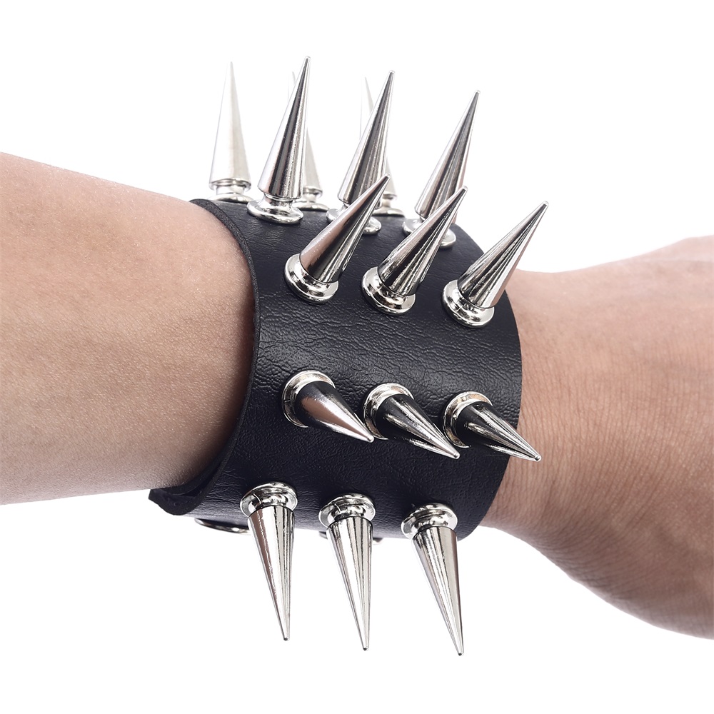 Stylish Punk Accessory Spiked Bracelet