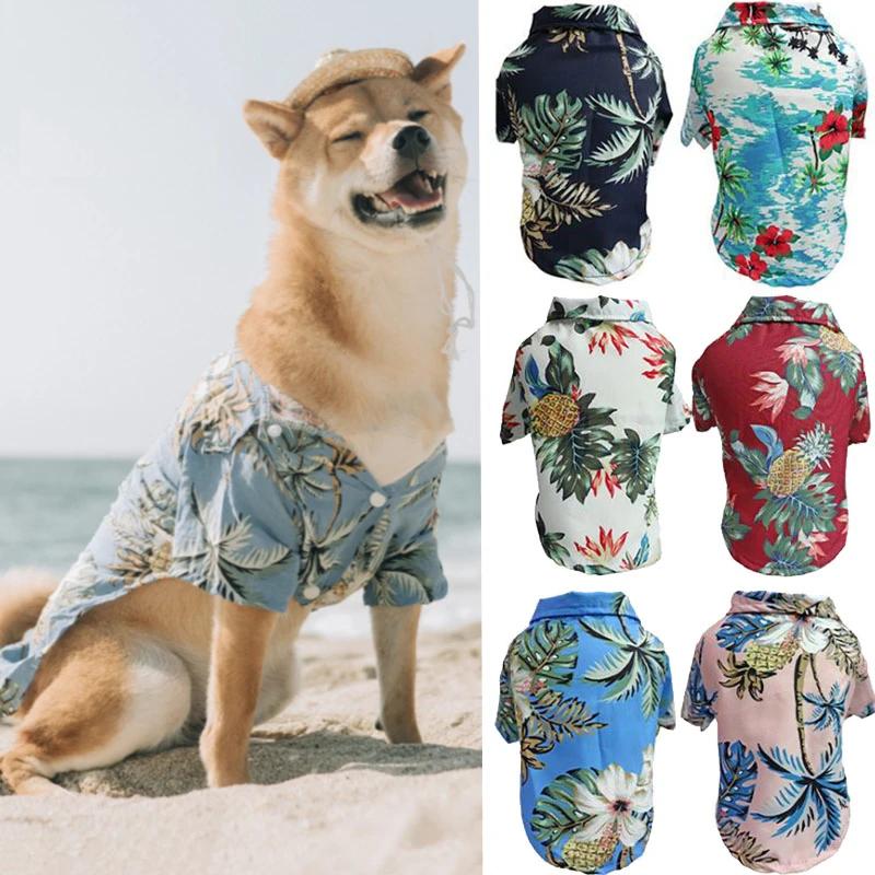 Stylish Summer Print Design Dog Aloha Shirt Stylish Summer Print Design Dog Aloha Shirt