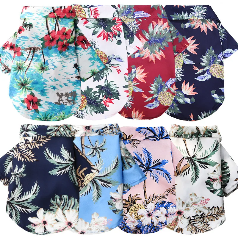 Stylish Summer Print Design Dog Aloha Shirt
