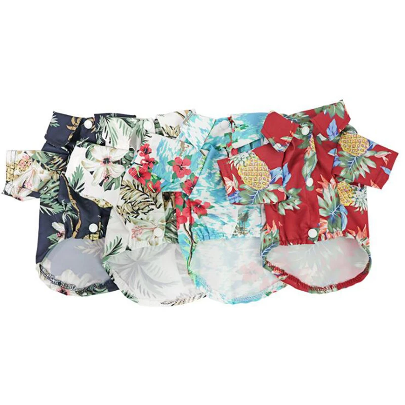 Stylish Summer Print Design Dog Aloha Shirt