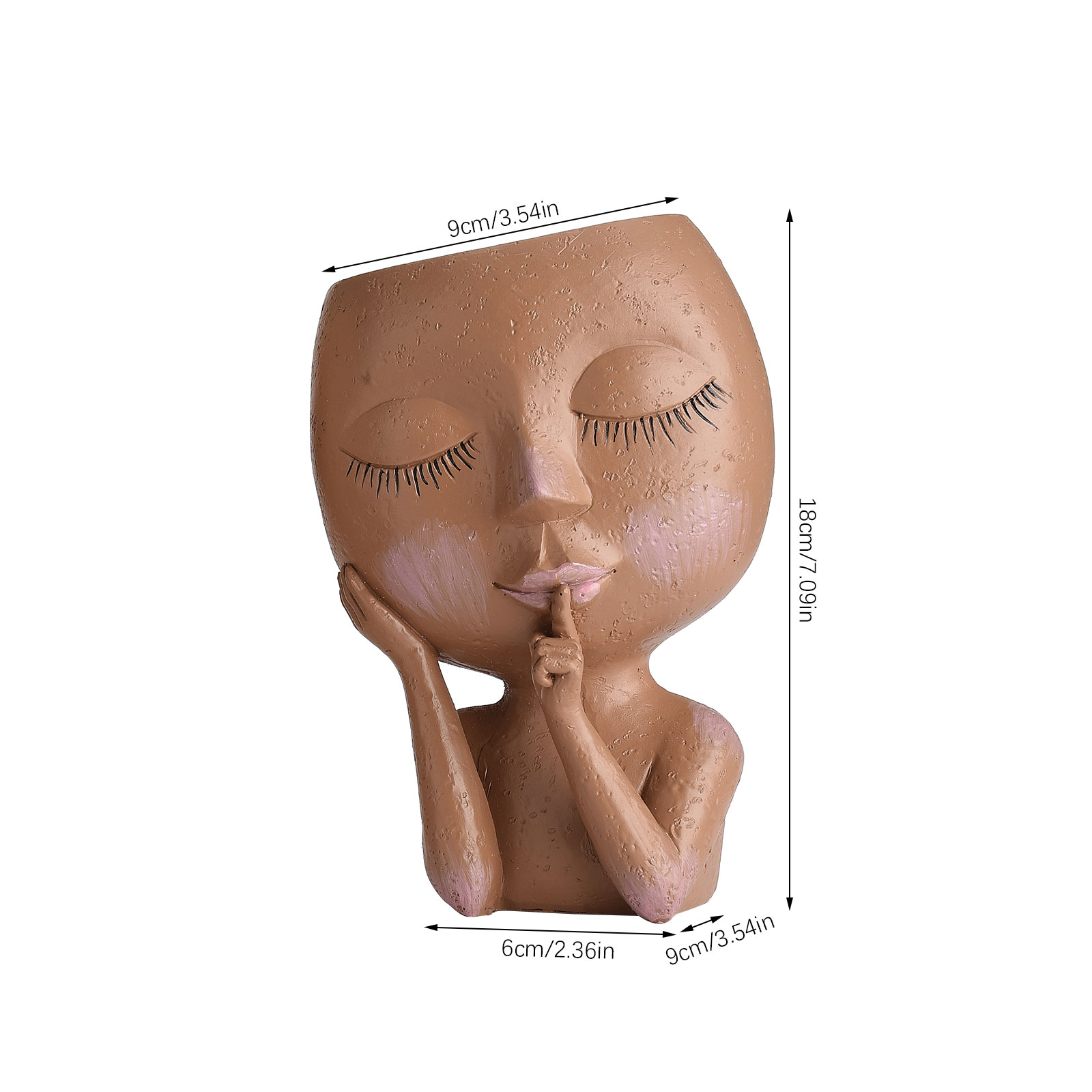 Succulent Face Flower Pot Head Planter Succulent Face Flower Pot Head Planter
