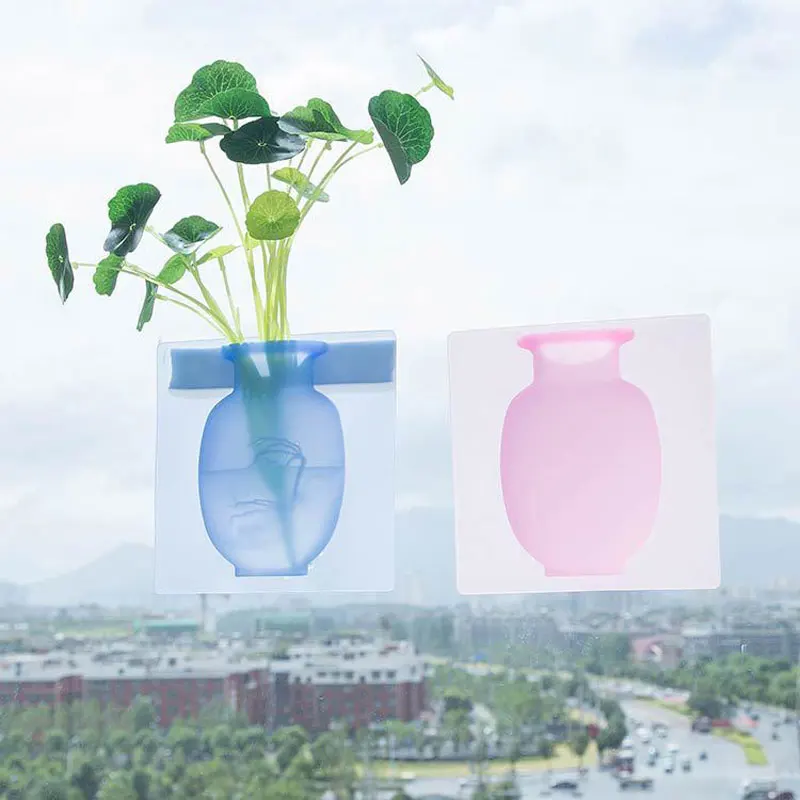 Sucker Silicone Vase Office Home Decorations Accessories Sticky Magic Flower Vase For The Wall Glass Fridge and Windows Sucker Silicone Vase Office Home Decorations Accessories Sticky Magic Flower Vase For The Wall Glass Fridge and Windows