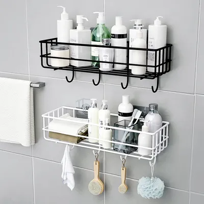 Suction Bathroom Shelf Iron Rack