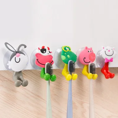 Suction Cup Hooks Toothbrush Holder