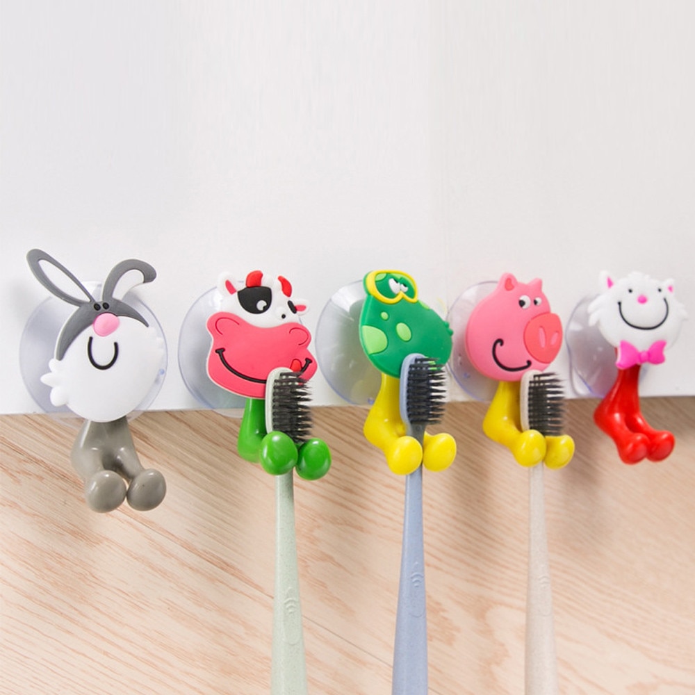 Suction Cup Hooks Toothbrush Holder