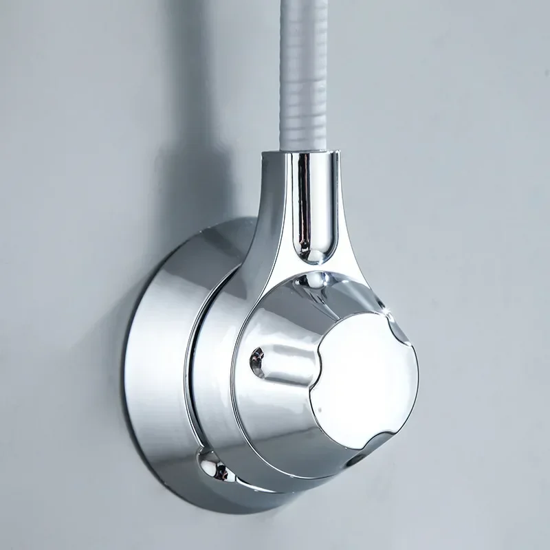 Suction Cup Shower Holder Adjustable Shower Head Holder Nozzle Handheld Holder Punch-Free Multi Angle Rotation Shower
