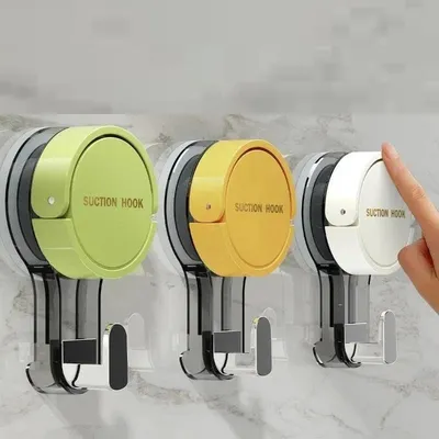 Suction Hooks Strong Vacuum Power Traceless No-Drilling Adhesive Hooks for Home Bathroom Kitchen Door Back and Toilet
