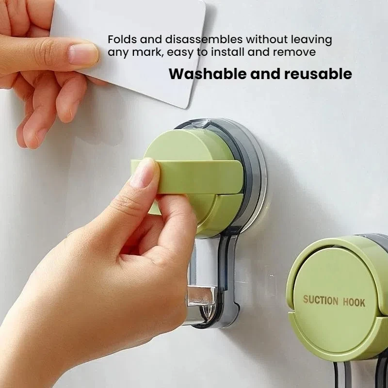 Suction Hooks Strong Vacuum Power Traceless No-Drilling Adhesive Hooks for Home Bathroom Kitchen Door Back and Toilet