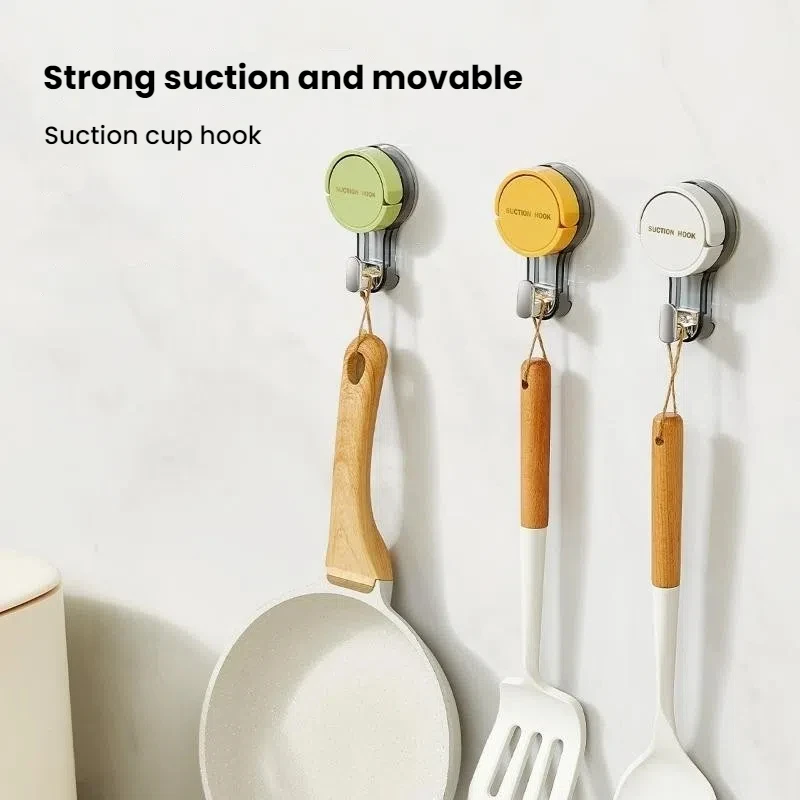 Suction Hooks Strong Vacuum Power Traceless No-Drilling Adhesive Hooks for Home Bathroom Kitchen Door Back and Toilet