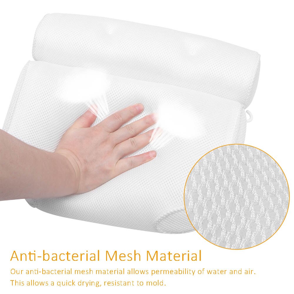 Suction Mount Bath Pillow for Tub