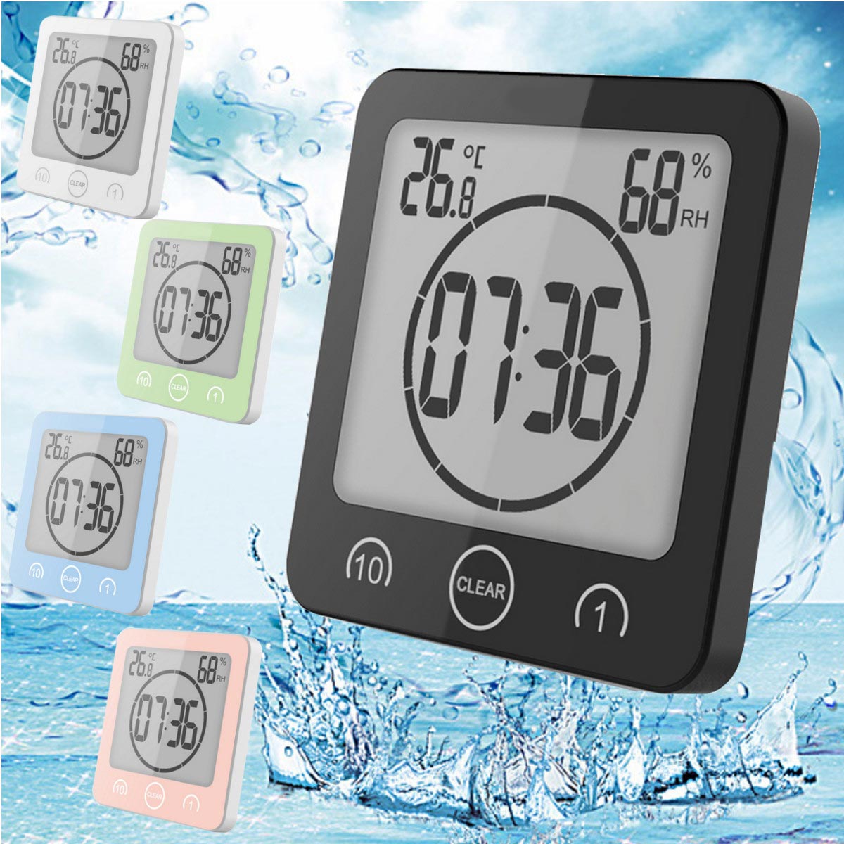 Suction Waterproof Bathroom Clock Suction Waterproof Bathroom Clock