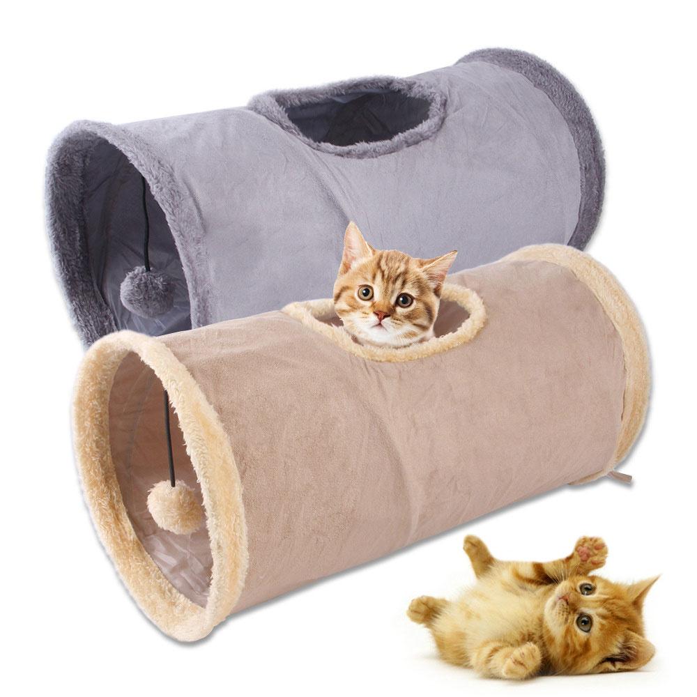Suede Fabric Collapsible Cat Tunnel Suede Fabric Collapsible Cat Tunnel