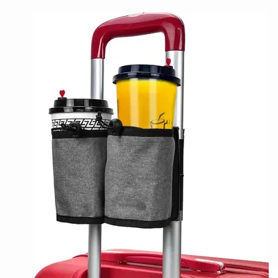 Suitcase Cup Holder with Back Pocket Suitcase Cup Holder with Back Pocket