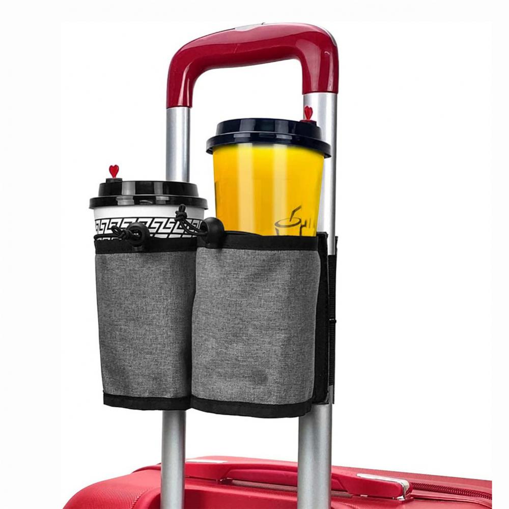 Suitcase Cup Holder with Back Pocket Suitcase Cup Holder with Back Pocket