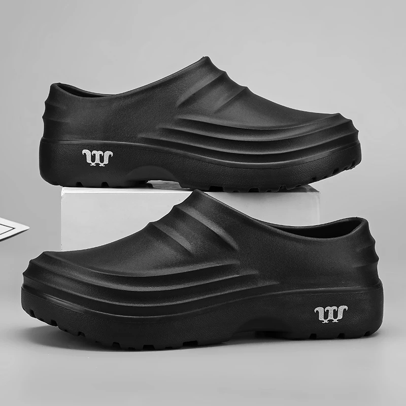 Summer Chef Shoes Anti Slip and Oil Proof Work Shoes Lazy Slippers Casual Trendy Slippers One Step Fashion Shoes Sports Summer Chef Shoes Anti Slip and Oil Proof Work Shoes Lazy Slippers Casual Trendy Slippers One Step Fashion Shoes Sports
