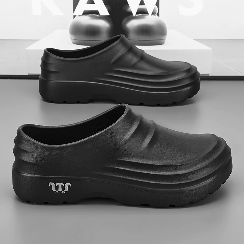Summer Chef Shoes Anti Slip and Oil Proof Work Shoes Lazy Slippers Casual Trendy Slippers One Step Fashion Shoes Sports Summer Chef Shoes Anti Slip and Oil Proof Work Shoes Lazy Slippers Casual Trendy Slippers One Step Fashion Shoes Sports