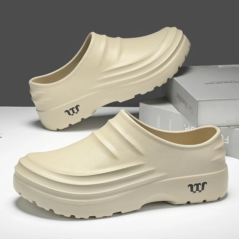 Summer Chef Shoes Anti Slip and Oil Proof Work Shoes Lazy Slippers Casual Trendy Slippers One Step Fashion Shoes Sports Summer Chef Shoes Anti Slip and Oil Proof Work Shoes Lazy Slippers Casual Trendy Slippers One Step Fashion Shoes Sports
