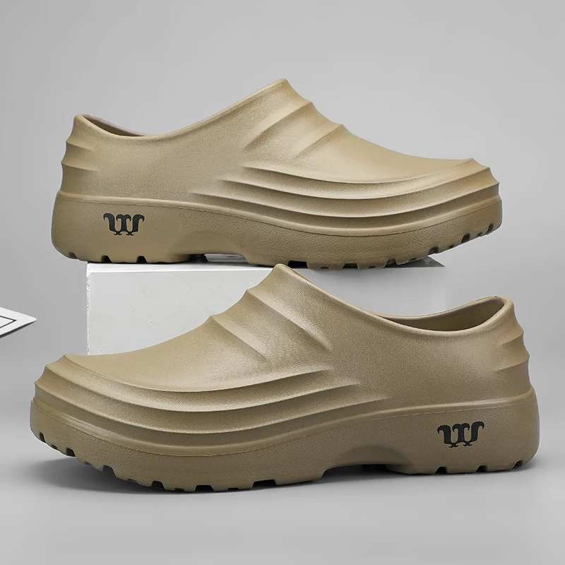 Summer Chef Shoes Anti Slip and Oil Proof Work Shoes Lazy Slippers Casual Trendy Slippers One Step Fashion Shoes Sports Summer Chef Shoes Anti Slip and Oil Proof Work Shoes Lazy Slippers Casual Trendy Slippers One Step Fashion Shoes Sports