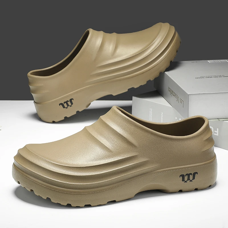 Summer Chef Shoes Anti Slip and Oil Proof Work Shoes Lazy Slippers Casual Trendy Slippers One Step Fashion Shoes Sports Summer Chef Shoes Anti Slip and Oil Proof Work Shoes Lazy Slippers Casual Trendy Slippers One Step Fashion Shoes Sports