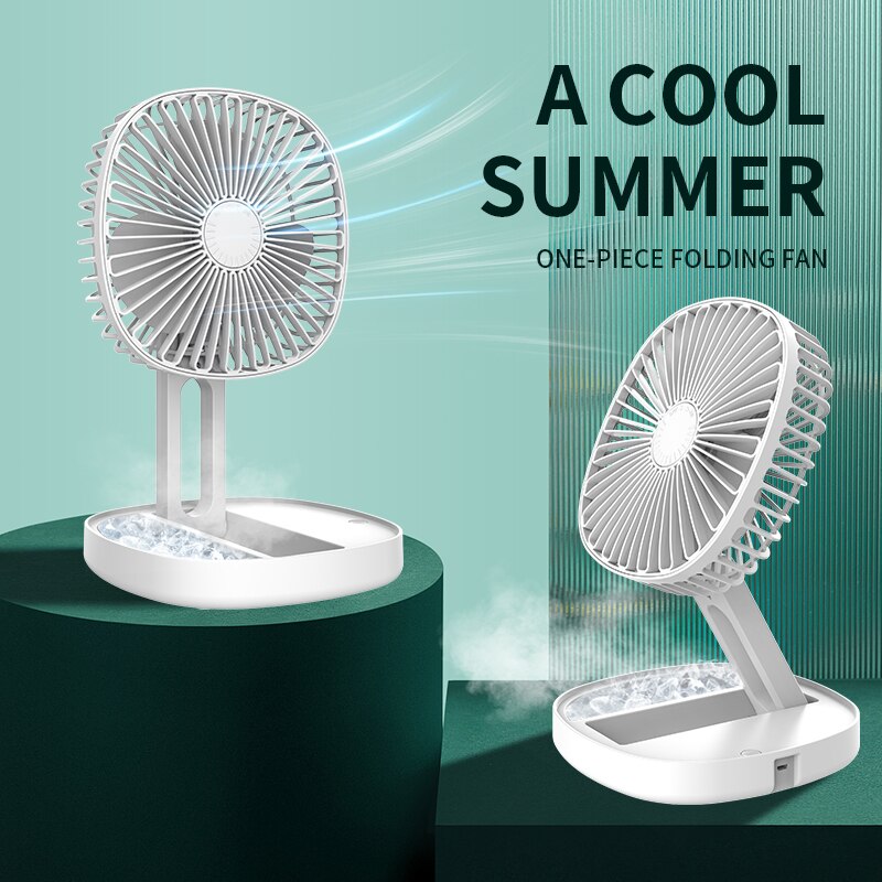 Summer Desktop Mini Small Foldable Fan Rechargeable Folding Electric Fan USB Small Fan Amping