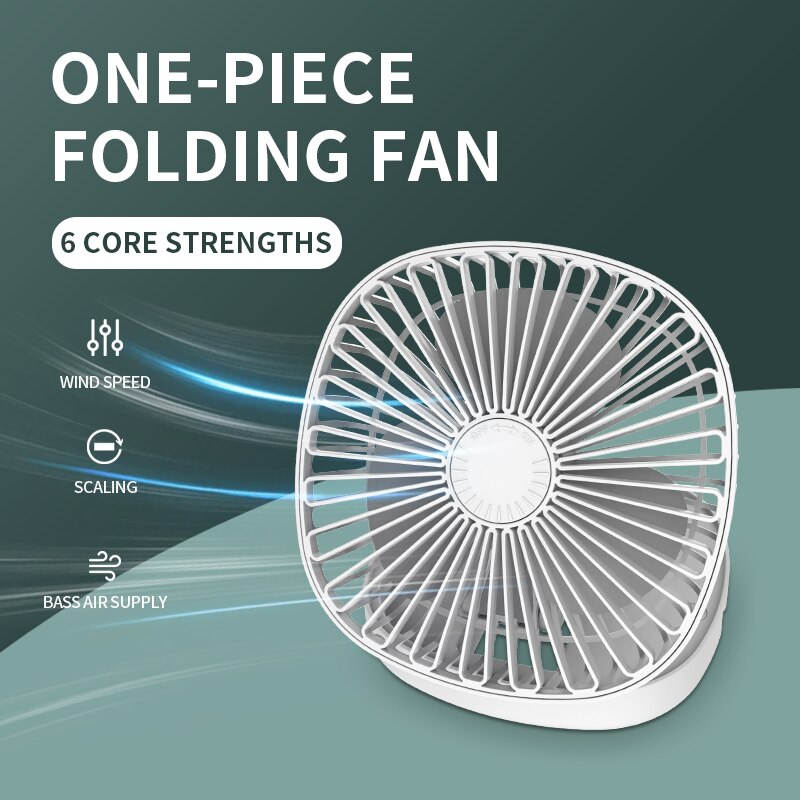Summer Desktop Mini Small Foldable Fan Rechargeable Folding Electric Fan USB Small Fan Amping