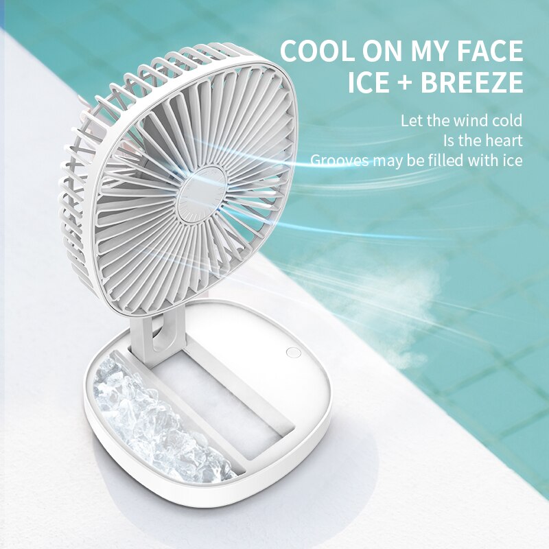 Summer Desktop Mini Small Foldable Fan Rechargeable Folding Electric Fan USB Small Fan Amping