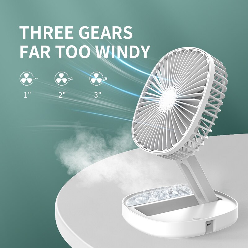 Summer Desktop Mini Small Foldable Fan Rechargeable Folding Electric Fan USB Small Fan Amping