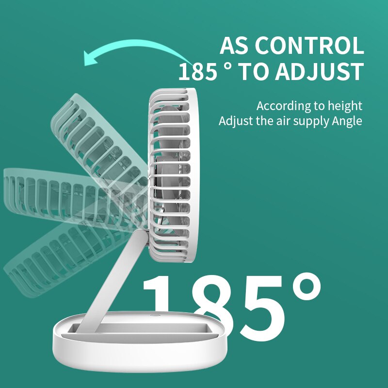 Summer Desktop Mini Small Foldable Fan Rechargeable Folding Electric Fan USB Small Fan Amping
