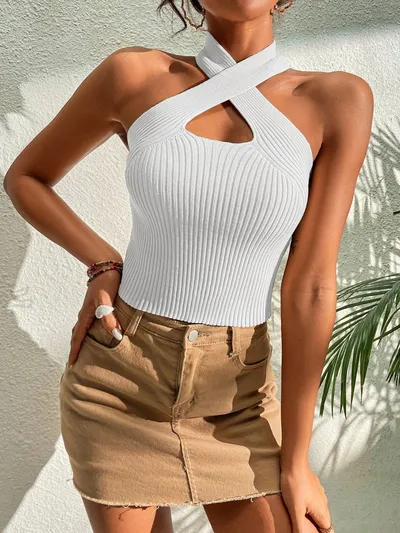 Summer Fashion Criss Cross Crop Top Summer Fashion Criss Cross Crop Top