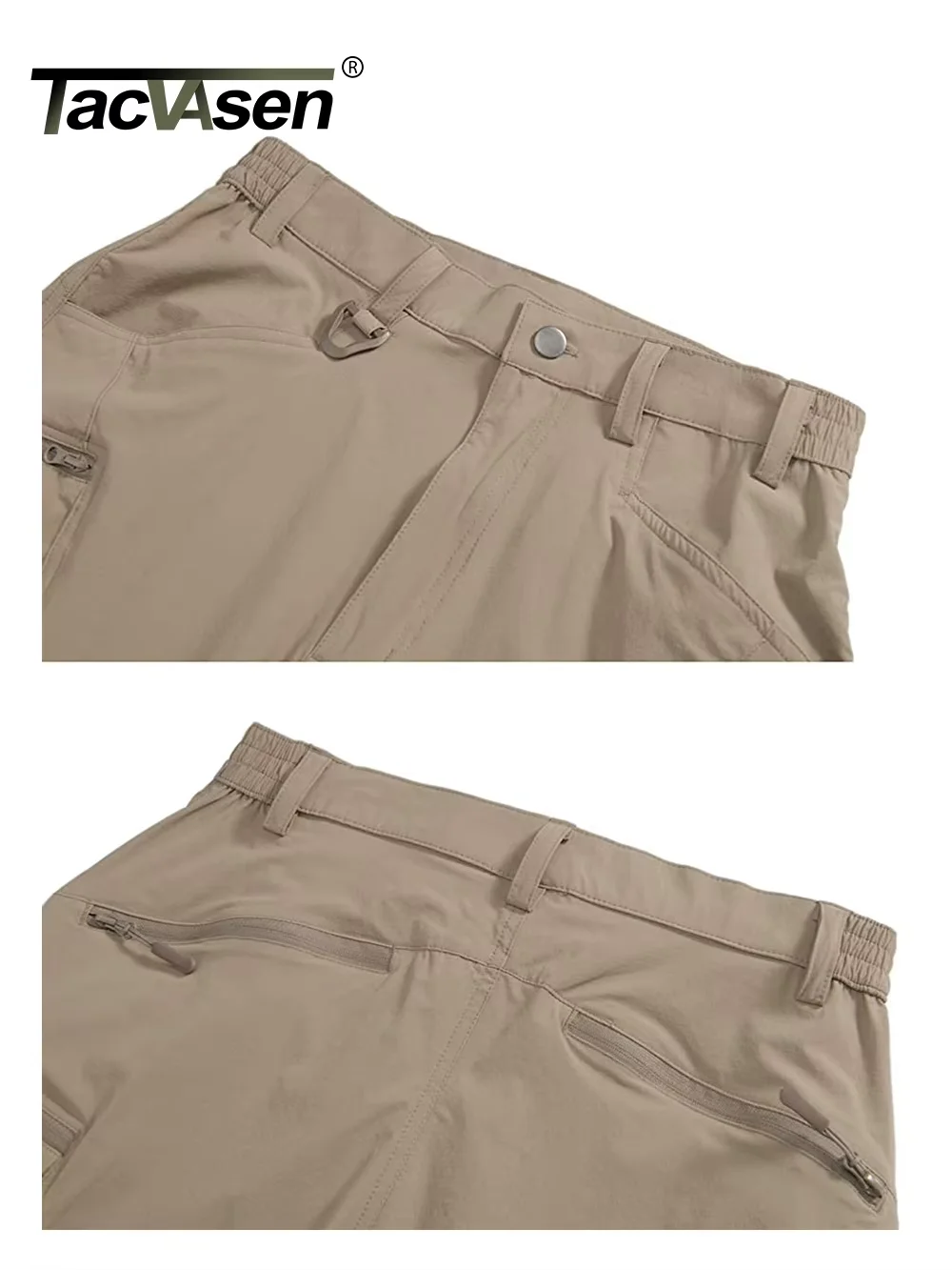 Summer Lightweight Trousers Mens Fishing Pants Outdoor Hiking Nylon Quick Dry Pockets Cargo Pants Casual Work Trousers