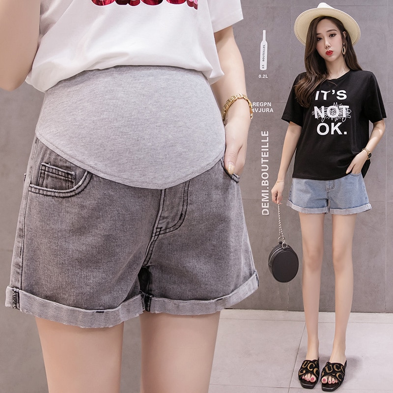 Summer Maternity Denim Shorts