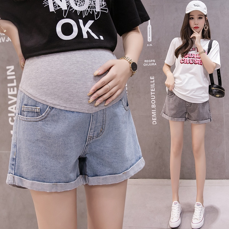 Summer Maternity Denim Shorts