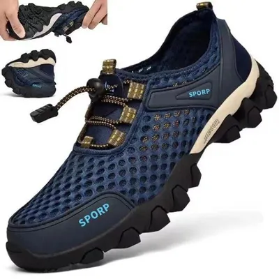 Summer Men Casual Sneakers Breathable Mesh Non Slip Outdoor Hiking Shoes Climbing Trekking Barefoot Sneakers Summer Men Casual Sneakers Breathable Mesh Non Slip Outdoor Hiking Shoes Climbing Trekking Barefoot Sneakers