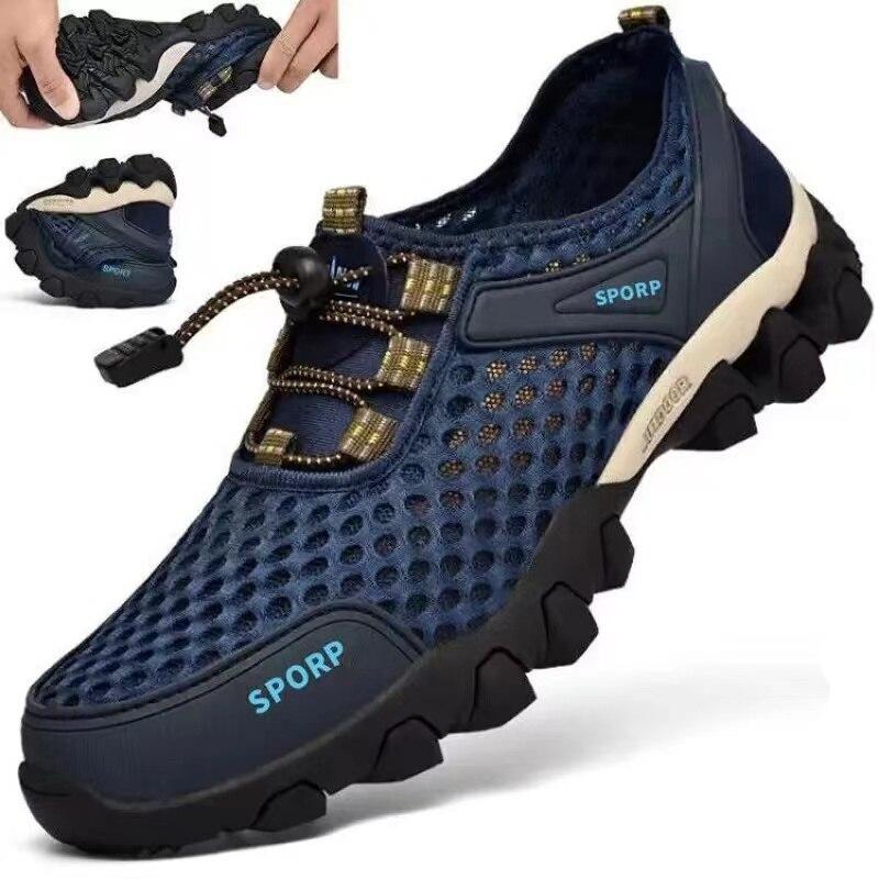 Summer Men Casual Sneakers Breathable Mesh Non Slip Outdoor Hiking Shoes Climbing Trekking Barefoot Sneakers Summer Men Casual Sneakers Breathable Mesh Non Slip Outdoor Hiking Shoes Climbing Trekking Barefoot Sneakers