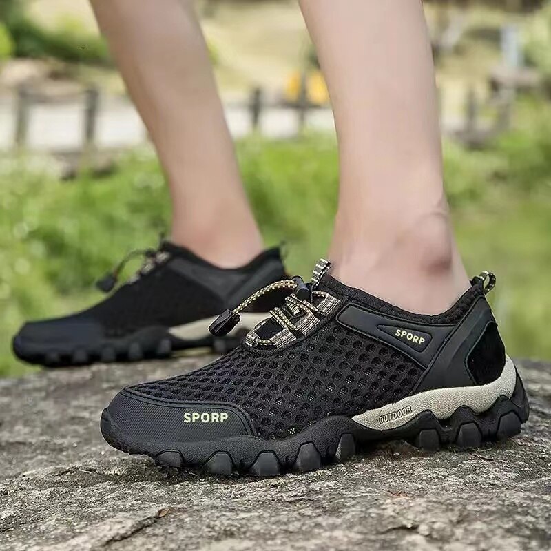 Summer Men Casual Sneakers Breathable Mesh Non Slip Outdoor Hiking Shoes Climbing Trekking Barefoot Sneakers Summer Men Casual Sneakers Breathable Mesh Non Slip Outdoor Hiking Shoes Climbing Trekking Barefoot Sneakers