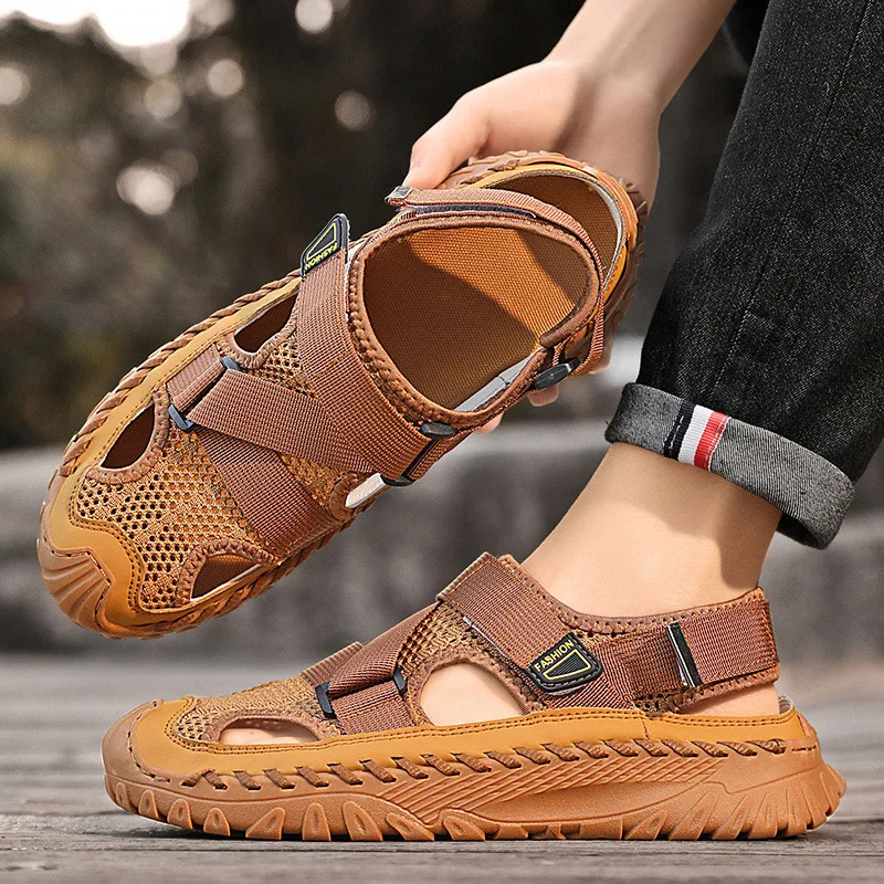 Summer Men Sandals Genuine Leather Mens Casual Shoes Outdoor Men Leather Sandals for Men Beach Shoes Roman mens Shoes Summer Men Sandals Genuine Leather Mens Casual Shoes Outdoor Men Leather Sandals for Men Beach Shoes Roman mens Shoes