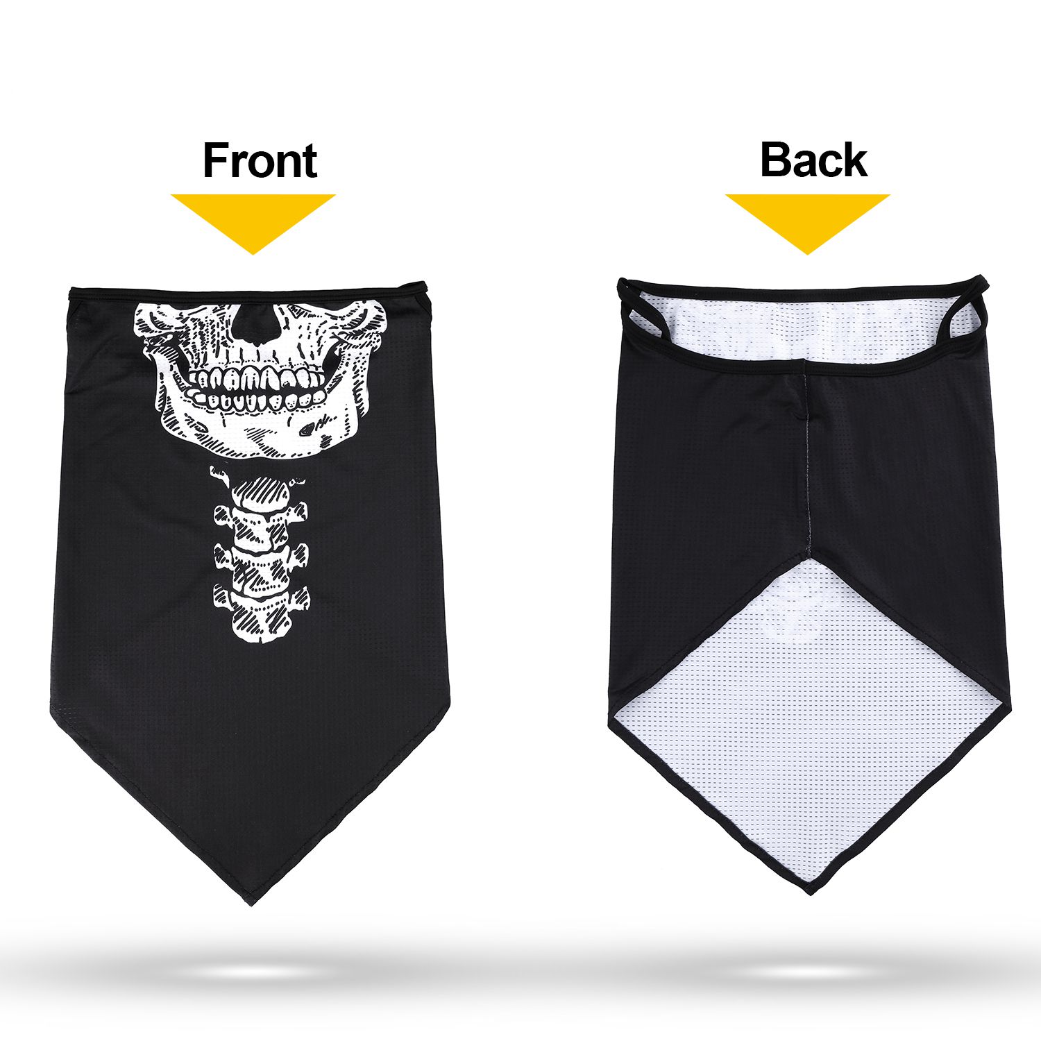 Summer Skull Bandana Hanging Ear Triangle Face Mask Cycling Hunting Hike Fishing Ski Sports Outdoor Neck Warmer Scarf