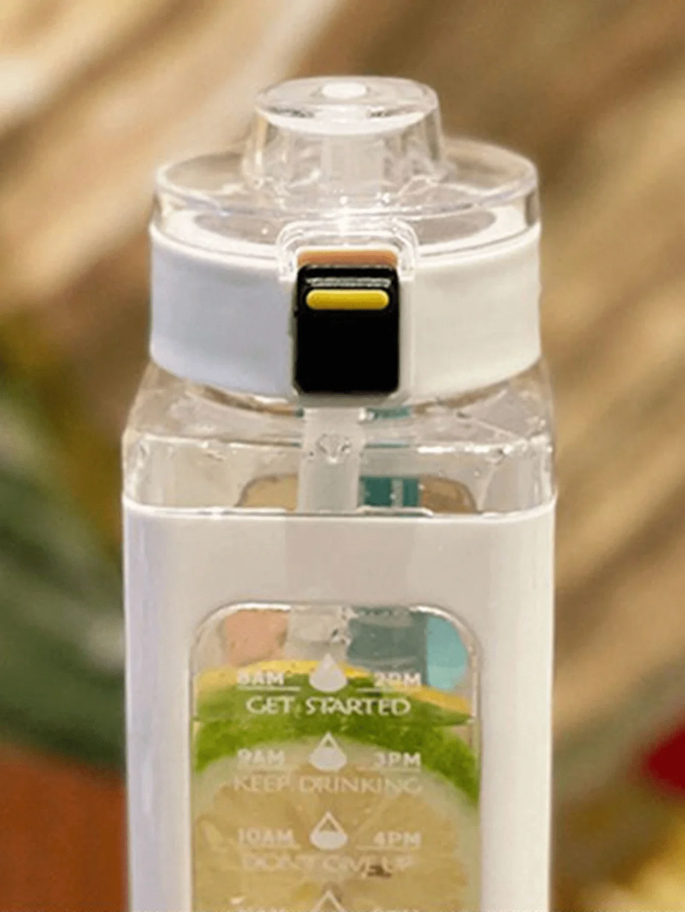 Summer Sports Water Cup Square Portable Straw Bottle Large Capacity Plastic Beverage Summer Sports Water Cup Square Portable Straw Bottle Large Capacity Plastic Beverage